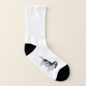 Engels Cocker Spaniel Design in zwart-wit Sokken (Links binnenkant)