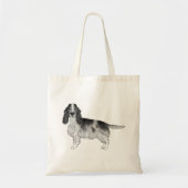 Engels Cocker Spaniel Design in zwart-wit Tote Bag (Voorkant)