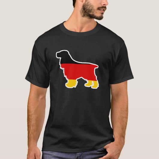 Engels Cocker Spaniel Flagge Deutschland Duitsland T-shirt (Voorkant)