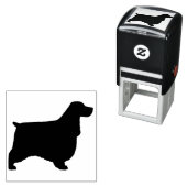 Engels Cocker Spaniel Hondenras Silhouette Zelfinktende Stempel (In situ)