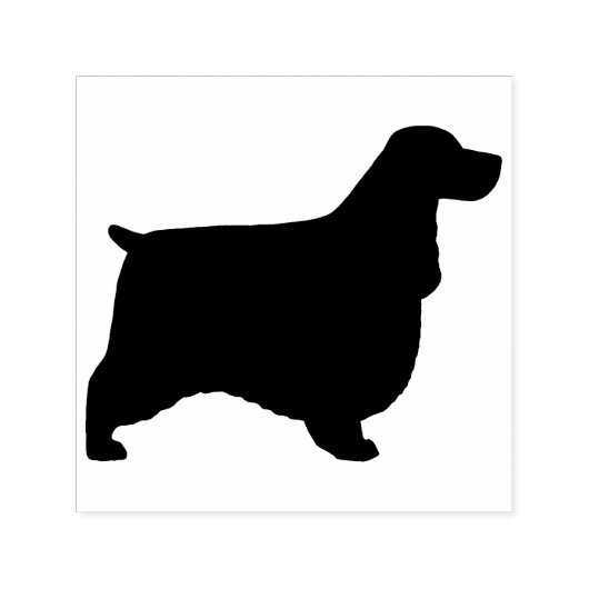 Engels Cocker Spaniel Hondenras Silhouette Zelfinktende Stempel (Design)