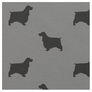 Engels Cocker Spaniel Hondenras Silhouettes Stof