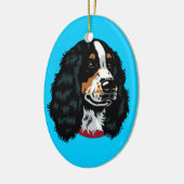 engels cocker spaniel keramisch ornament (Links)