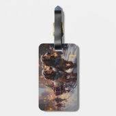 Engels Cocker Spaniel Kerstmis Feestelijk Seizoen Bagagelabel (Achterkant verticaal)