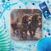 Engels Cocker Spaniel Kerstmis Feestelijk Seizoen Papieren Bordje (Feest)