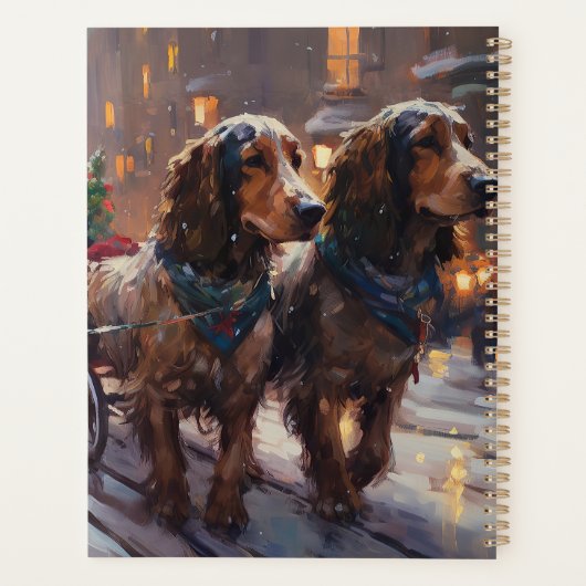 Engels Cocker Spaniel Kerstmis Feestelijk Seizoen Planner (Achterkant)