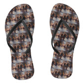 Engels Cocker Spaniel Kerstmis Feestelijk Seizoen Teenslippers (Voetbed)