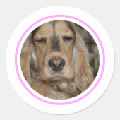 Engels Cocker Spaniel minimaal modern Ronde Sticker (Voorkant)