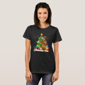 Engels Cocker Spaniel Reindeer Kerstlampje D T-shirt (Voorkant volledig)
