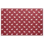 Engels Cocker Spaniel Silhouettes Red en White Stof (Fat Quarter)