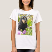 engels-cocker-spaniel-zwart en tan t-shirt (Voorkant)