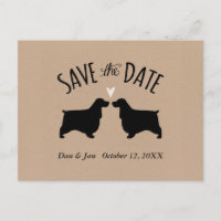 Engels Cocker Spaniels Bruiloft Save the Date