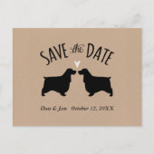 Engels Cocker Spaniels Bruiloft Save the Date Aankondigingskaart (Voorkant)