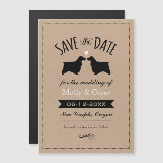 Engels Cocker Spaniels Bruiloft Save the Date Magnetische Uitnodiging
