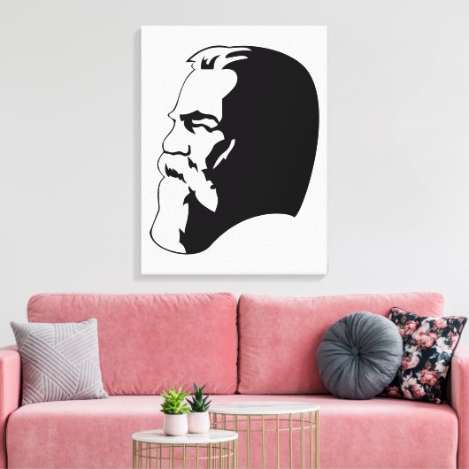 Engels, Communism, Socialism, Soviet Union Canvas Afdruk (Insitu (Woonkamer))