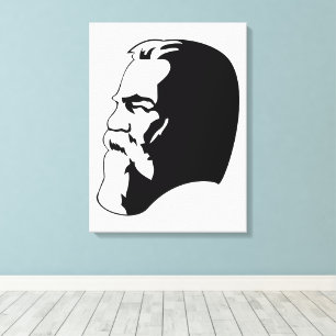 Engels, Communisme, Socialisme, Sovjet-Unie Canvas Afdruk