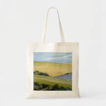 Engels Cotswold landscape canvas tas