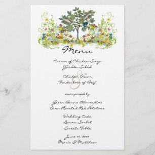 Engels Cottagcore Aesthetic Forest Wedding Menu