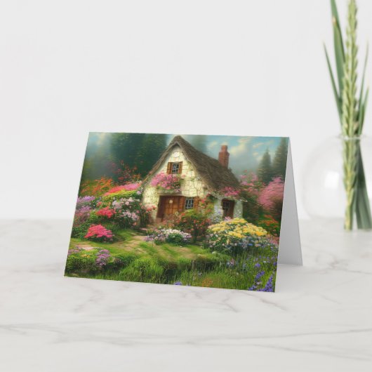 ENGELS COTTAGE BLANK WENSKAART BEDANKKAART (Voorkant)