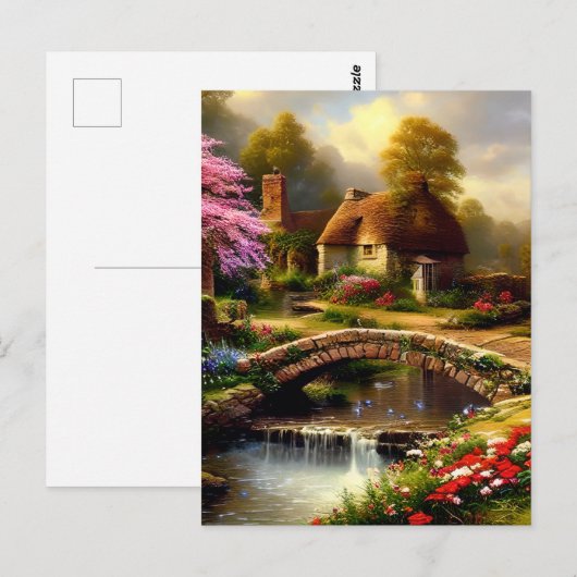 Engels Cottage Briefkaart (Voorkant / Achterkant)