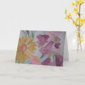 Engels Cottage Garden Wenskaart Kaart (Gele Bloem)