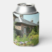 Engels Cottage II met bloem tuinfotografie Blikjeskoeler (Blikje Achterkant)