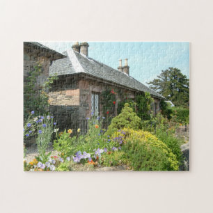 Engels Cottage II met bloem tuinfotografie Legpuzzel