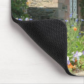 Engels Cottage II met bloem tuinfotografie Muismat (Hoek)