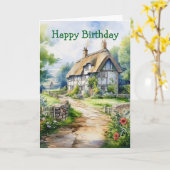 Engels Cottage Kaart (Gele Bloem)