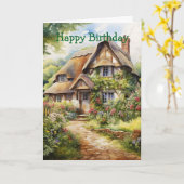 Engels Cottage Kaart (Gele Bloem)