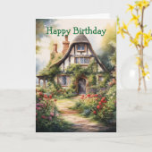 Engels Cottage Kaart (Gele Bloem)