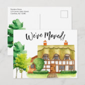 Engels Cottage Moving Announcement Briefkaart (Voorkant / Achterkant)