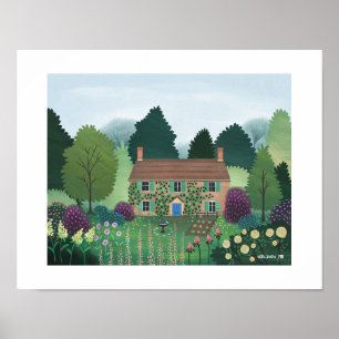 Engels Country Cottage House Art Print