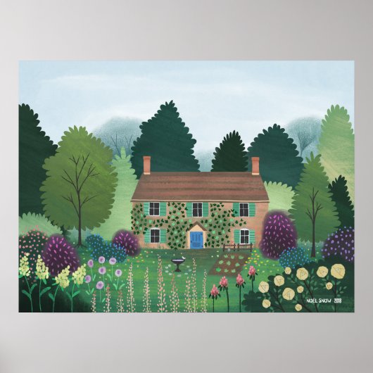 Engels Country Cottage House Poster (Voorkant)