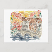 Engels Countryside England Waterverf Travel Uitnodiging Briefkaart (Voorkant)