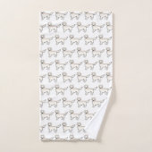 Engels Cream Golden Retriever Cartoon Dog Patroon Bad Handdoek (Handdoek)