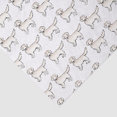 Engels Cream Golden Retriever Cartoon Dog Patroon Tissuepapier (Detail)
