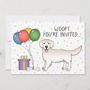 Engels Cream Golden Retriever Cute Dog - Birthday Kaart