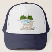 Engels Cream Golden Retriever door een wandelend s Trucker Pet (Voorkant)