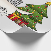 Engels Cream Golden Retriever in een feestzaal Cadeaupapier (Hoek)