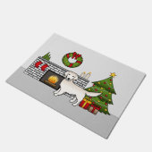 Engels Cream Golden Retriever in een feestzaal Deurmat (Schuin)