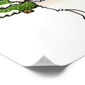 Engels Cream Golden Retriever in Winter & Trees Poster (Hoek)