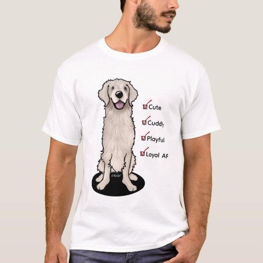 Engels Cream Golden Retriever T-shirt (Voorkant)
