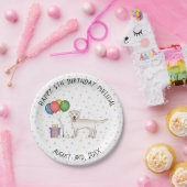 Engels Cream Labrador Retriever Dog - Birthday Papieren Bordje (Feest)