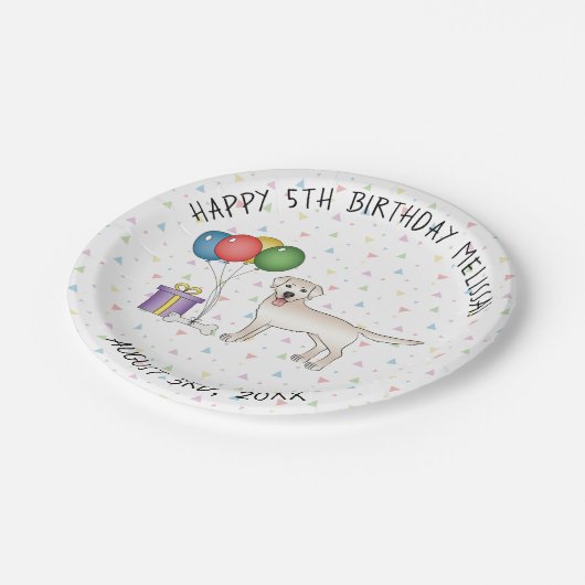 Engels Cream Labrador Retriever Dog - Birthday Papieren Bordje (Gekanteld)