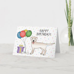 Engels Cream Labrador Retriever Happy Birthday Kaart