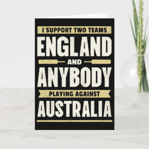 Engels Cricket Shirt Twee Teams Niet Australië Gra Kaart