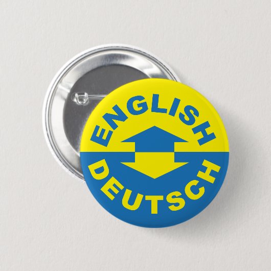 Engels Deutsch - ik spreek Duits Ronde Button 5,7 Cm (Voorkant /achterkant)