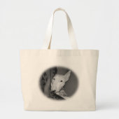 Engels die Bull terrier onder een Deken wordt Grote Tote Bag (Voorkant)