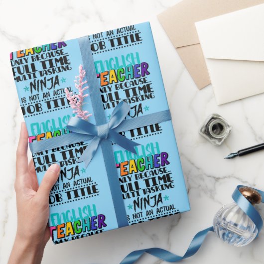 Engels docent alleen omdat fulltime multitasking cadeaupapier (Geschenken)